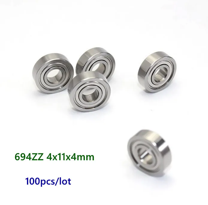 100 шт. 694ZZ 4x11x4 мм R-1140ZZ миниатюрные шариковые подшипники 694Z 694 -2Z 4*11*4 Модель