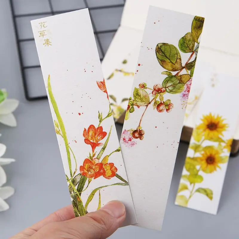 30 шт. творческий Китайский стиль бумажные закладки Живопись карты Ретро красивые закладки в коробке памятные подарки