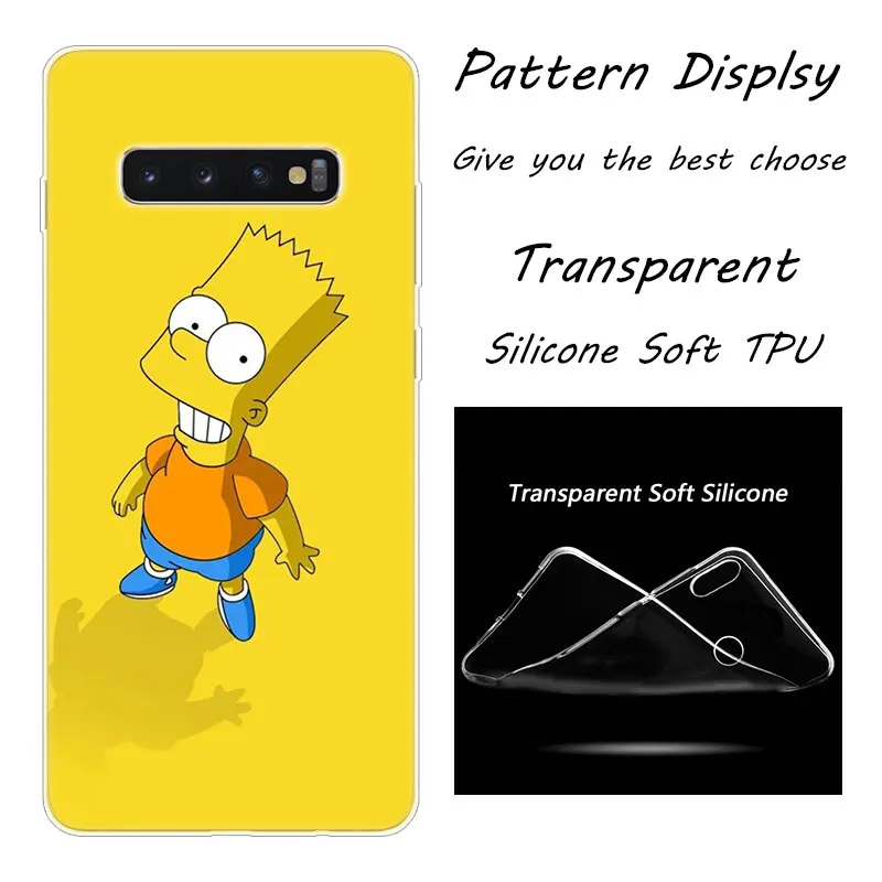 Популярный Мягкий силиконовый чехол Homer Simpson для samsung Galaxy S10 S9 S8 Plus S7 Edge A6 A8 Plus A7 A9 A5 Модный чехол - Цвет: 007