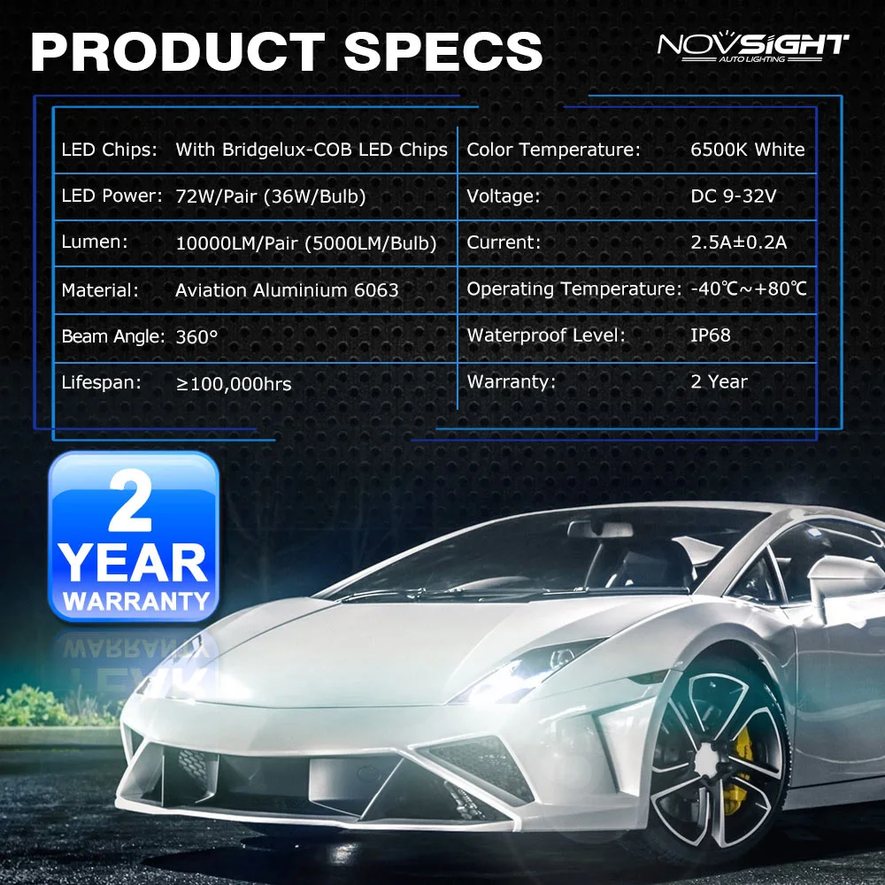 headlight h7 led car lights h7 led