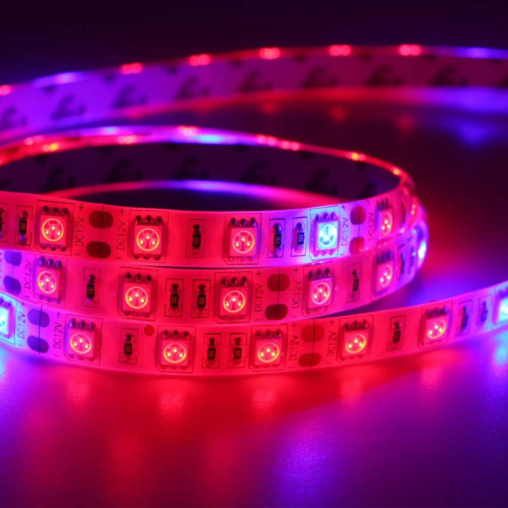 Полный спектр LED фитолампы растут огни SMD 5050 красный синий 3:1 5:1 + переключатель