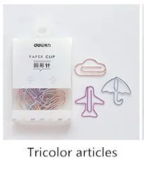 SIXONE Lovely Paper Clip Originality Cartoon Colour Metal Clip Bookmark Mix To Work In An Office Stationery - Цвет: Tricolor items