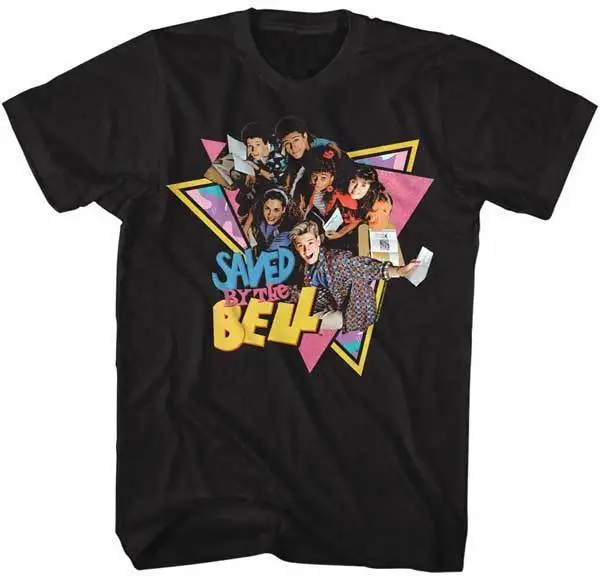 

Saved By The Bell Colorful Group Photo Adult T Shirt100% Cotton Cool