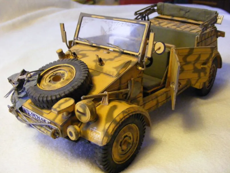 

1:16 DIY Paper Model German Light Military Vehicle Pkw. K1 Typ 82 WW II Boy Gift Papercraft 3D Puzzle