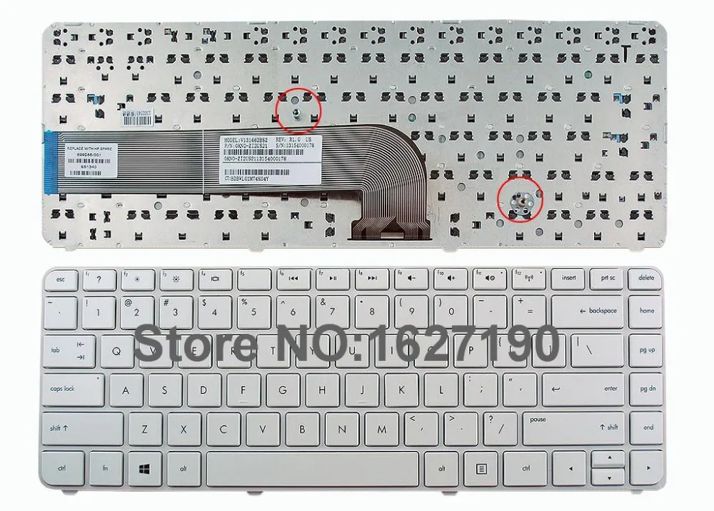 

US Keyboard For HP DV4-5000 WHITE FRAME WHITE Win8 New Laptop Keyboards