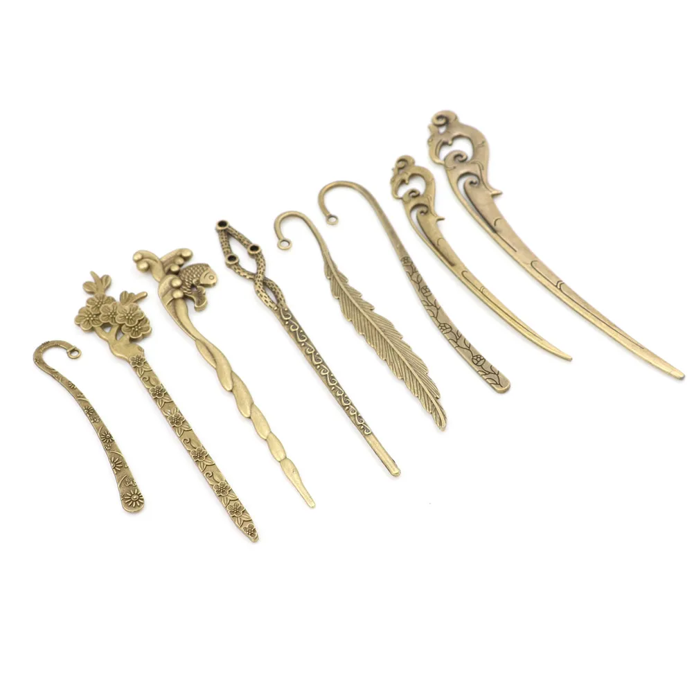 Vintage Beautiful Floral Plated Lines Vintage Metal Bookmarks Antique Silver Bronze Gift For Books Office School Supplies