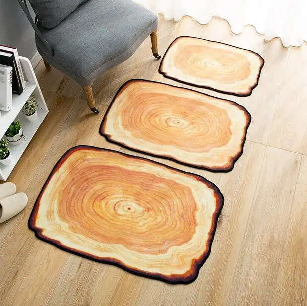 Креативное дерево годовое кольцо 3D ковер для гостиной спальни коврики нескользящий коврик в прихожую 40x60 см 50x80 см