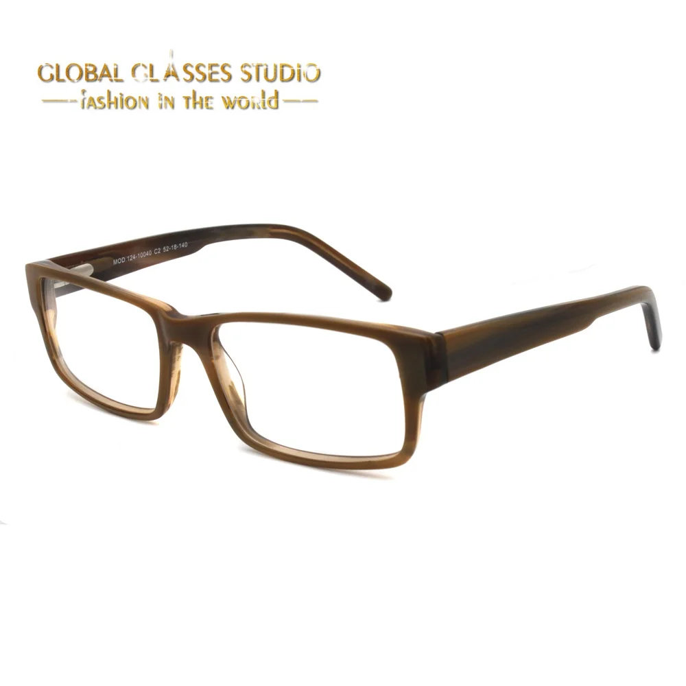 

New Men Female Brown Frame Optical Frame Glasses MOD.124-10040-C2