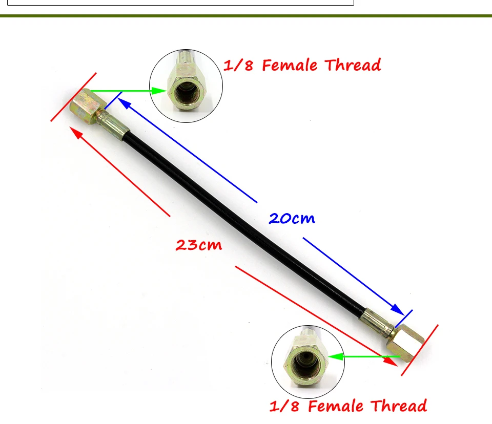 Qupb новый шланг линии 4500psi до нейлон трубки 23 см длинные с 1/8NPT женский Нитки hny002