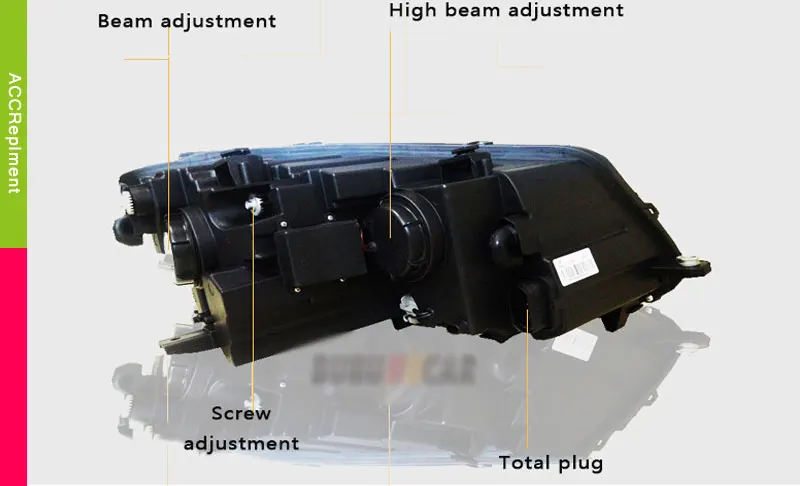 Авто PRO 2010- для vw touran светодиодные фары головного света DRL стайлинга автомобилей bi xenon HID комплект парковка H7 ксеноновые vw touran фара