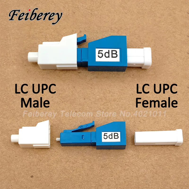 5 шт./пакет LC/UPC 1-30dB оптический аттенюатор одномодовый Женский к мужчине Волоконно-оптический LC оптический аттенюатор одномодовый