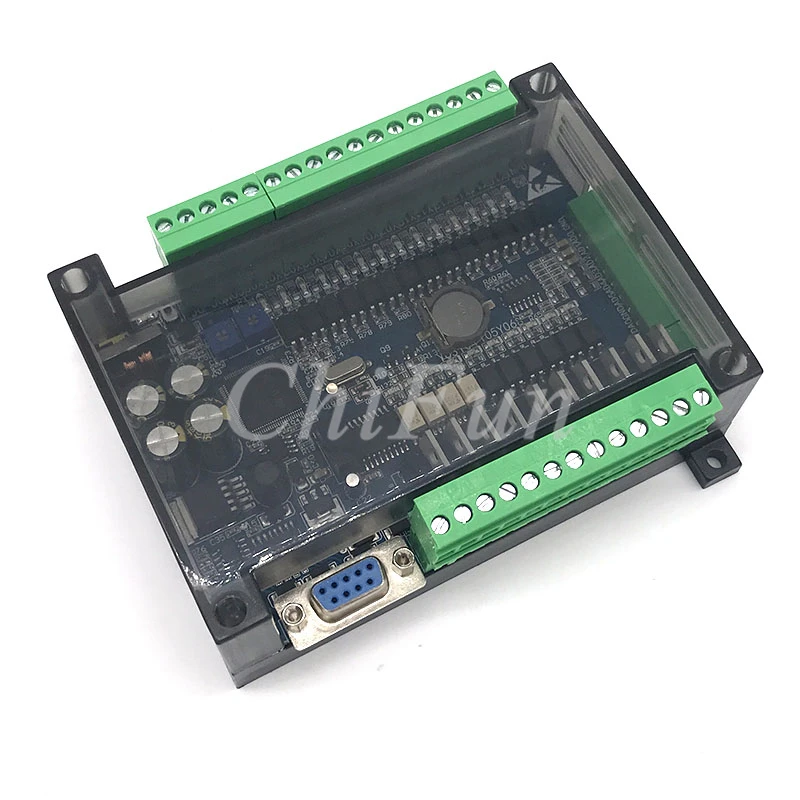 

High speed FX1N FX2N FX3U-24MT PLC board with case 6AD 2DA RTC with 485 communication