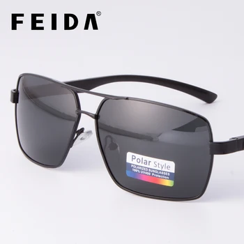 

FEIDA Vintage Brand Polarized Men Sunglasses Alloy Material Square Sun glasses Men Driving Protect Eye Sunglasses Goggles P1021
