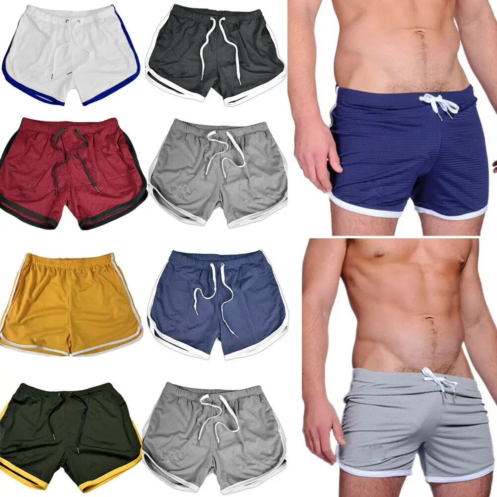 

Men Bodybuilding Shorts Fitness Gym Running Jogging Clothing Athletics Net Solid Outdoor Shorts
