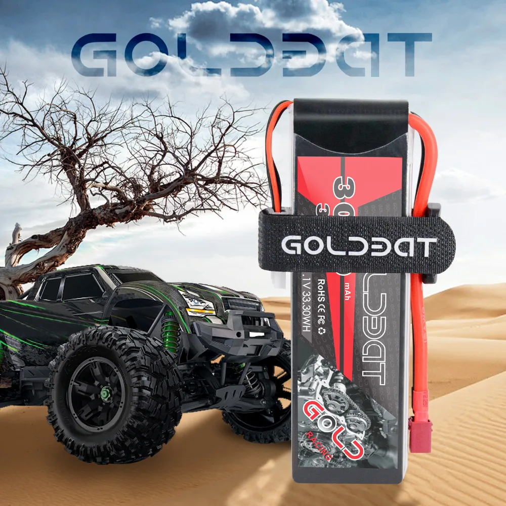 GOLDBAT 3000mAh RC LiPo батарея 11,1 V 3S LiPo батарея для rc автомобиля LiPo 3000mah 3S lipo 30C с t-разъемом для RC Heli дрона автомобиля лодки