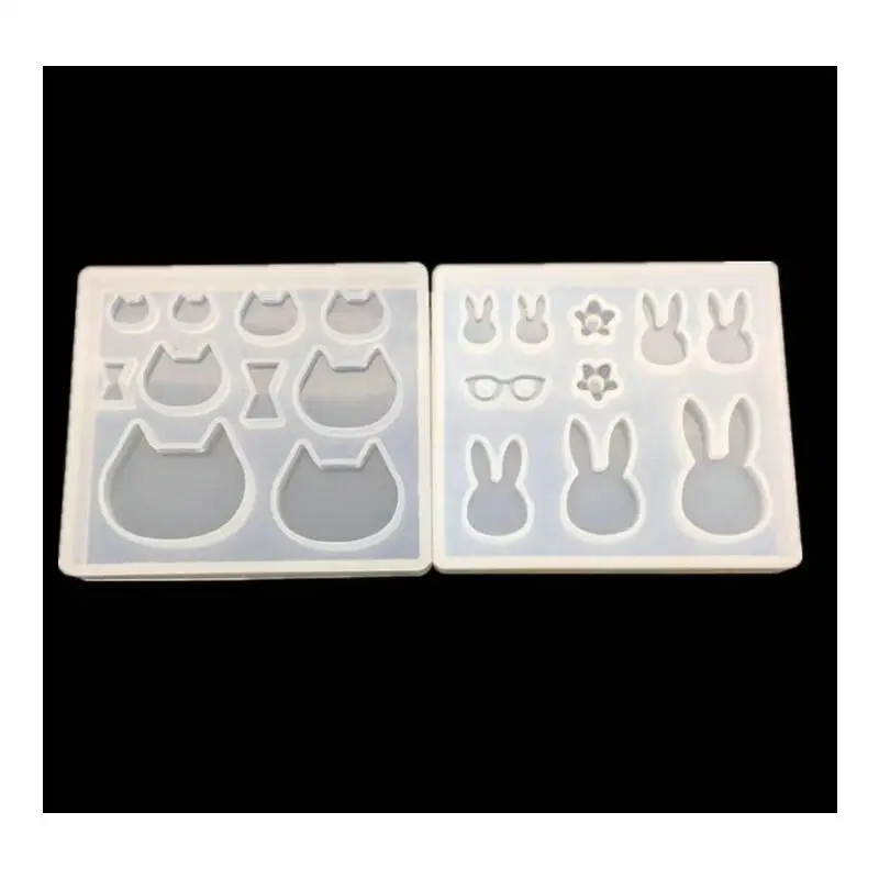 

DIY Jewellery Pendant Handmade Cute Animal Cat Transparent Silicone Mold Resin Craft Tool Accessories cabochons Charms Molds