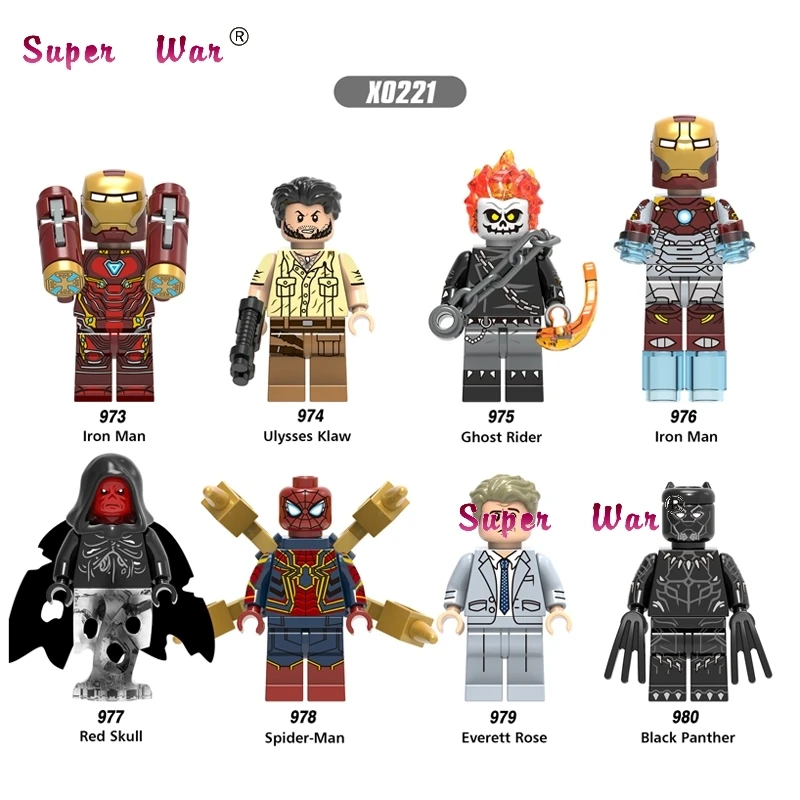 10Set-X0221 10 компл. Marvel Comics Series 2 IronMan черная Widow Тор соколиный глаз, Капитан Америка машина войны Туманность модельный кирпич детская игрушка - Цвет: 10Set-X0221