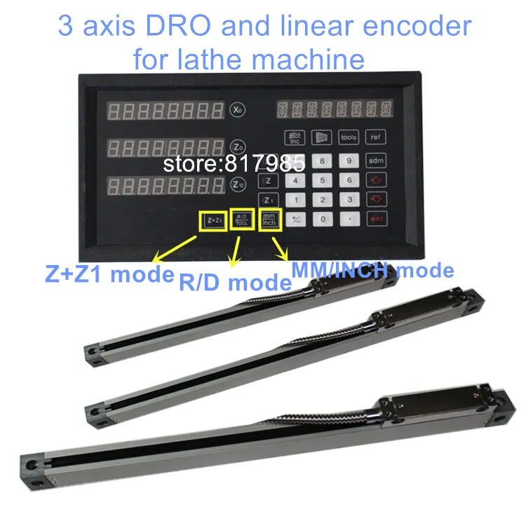 Токарный станок DRO-3L 3 оси цифровой индикации с Z+ Z1 R/D функция+ 3 шт. 0,005 мм линейные весы полный блок наборы