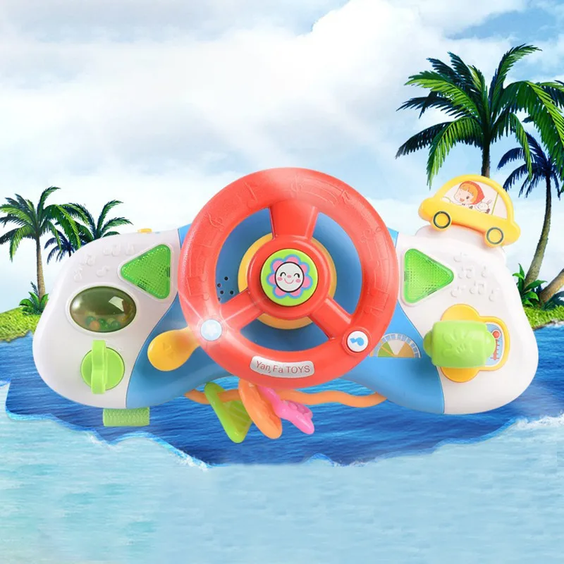 

Musical Instruments Toy For Kids Baby Steering Wheel Musical Handbell Developing Educational Toys For Children Gift