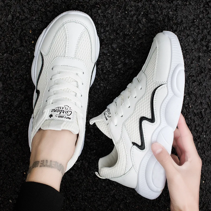 

2019 new tide breathable mesh shoes mesh men's casual sports shoes fashion and leisure running shoes men sport shoes