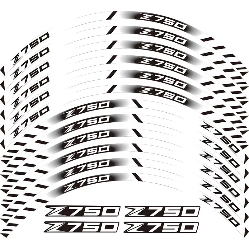 Наклейка на Мотоцикл Передние и задние колеса край внешний обод наклейки светоотражающие полосы колесные наклейки для Kawasaki Z750