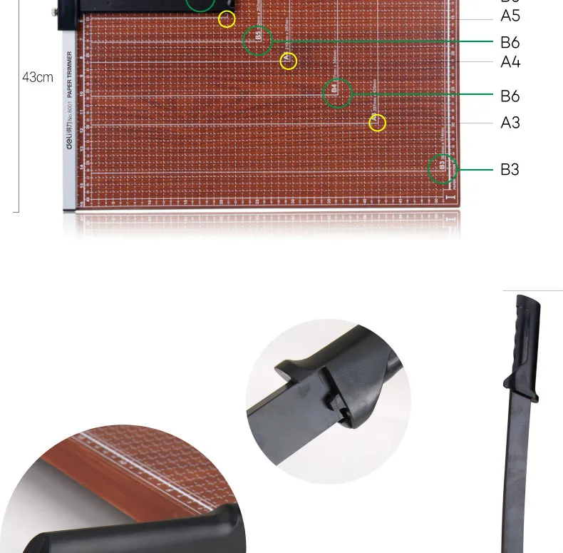 Балык бумаги-резак офис B3 деревянный триммер резак для фотобумаги офисная бумага для резки экономии труда, офис резки поставок