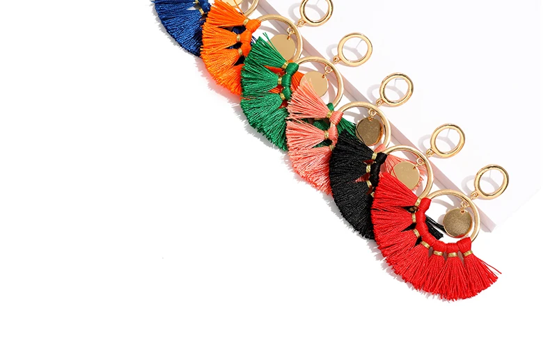 Bohemian Fringed Tassel Earrings Wedding Orange Hanging Earrings for Women Punk Statement Drop Earings Fashion Jewelry (5)
