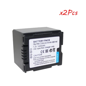 

2Pcs/lot 1400mAh VW-VBD140 CGA-DU14 VW VBD140 CGA DU14 Camera Battery For PANASONIC DU06 DU07 DU14 NV-GS10 CGA-DU12