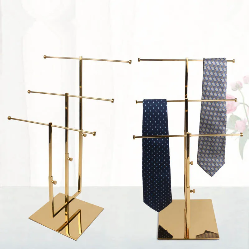 

High grade stainless steel silk tie rack frame multifunctional scarf display rack display scarf hanger frame tie strap