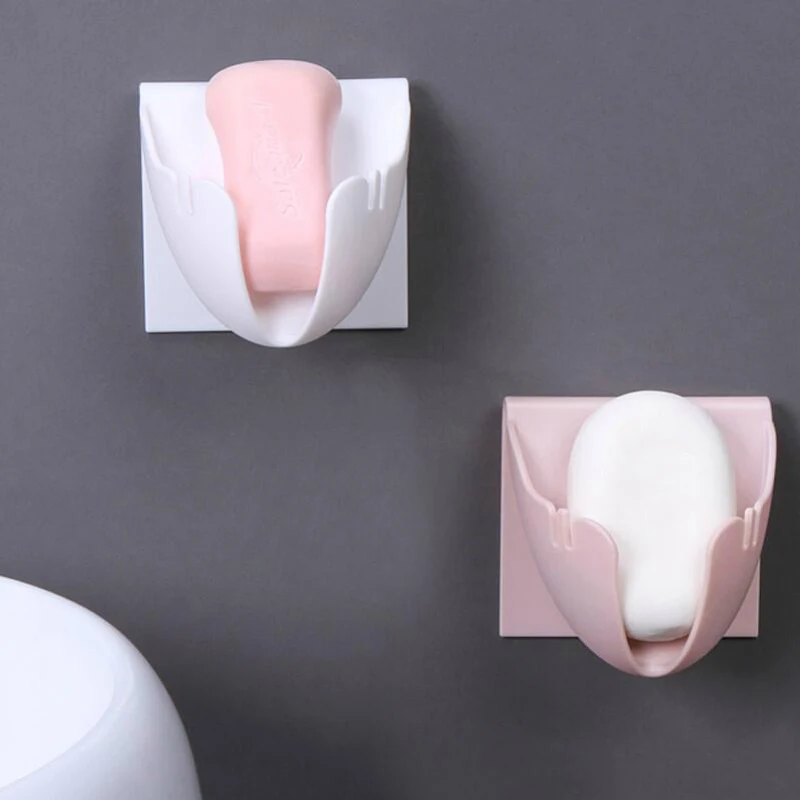 

Soap Rack Wall Mounted Soap Holder Soap Sponge Dish Bathroom Accessories Soap Dishes Self Adhesive 10*9.7*12cm