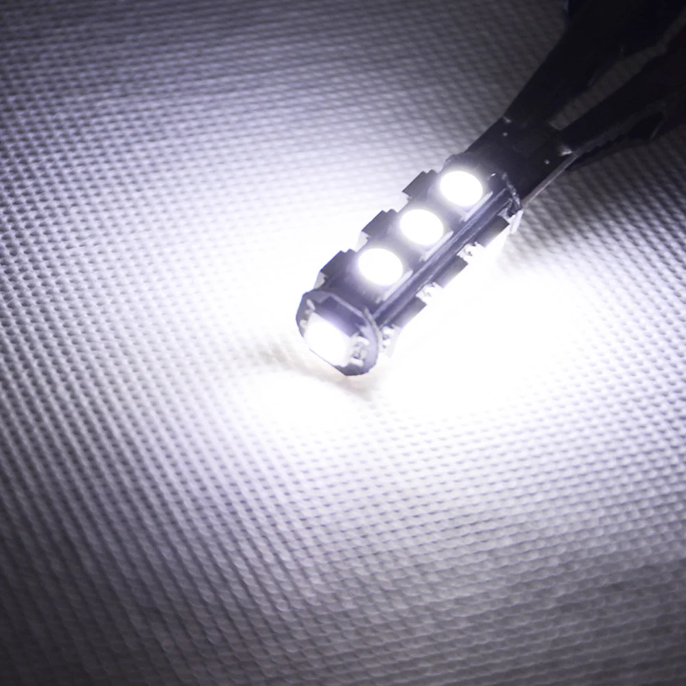 10 шт. W5W T10 13 SMD 5050 Светодиодные лампы Canbus автомобильные номерные знака подсветка