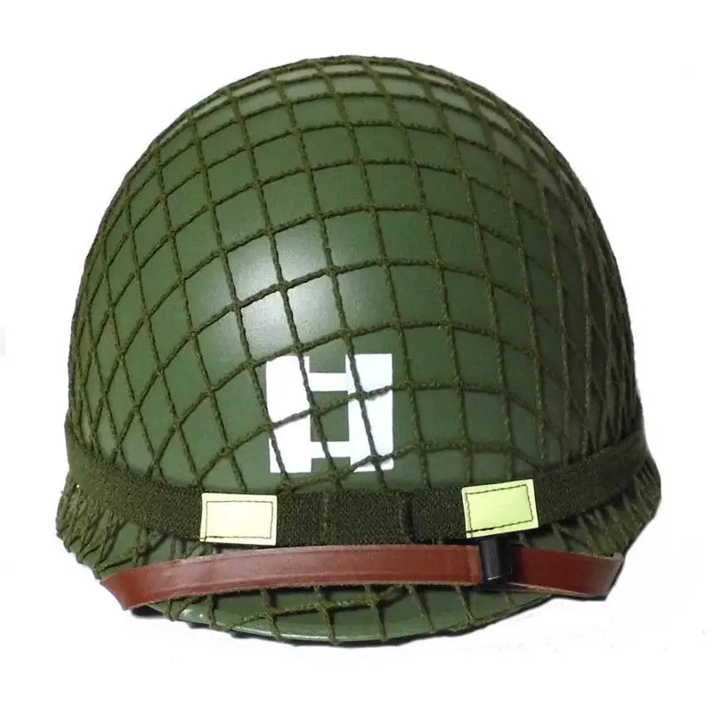 

WW2 WWII U.S. FRONT SEAM ARMY M1 HELMET STEEL PARATROOPER MARK AIRBORNE - World military Store