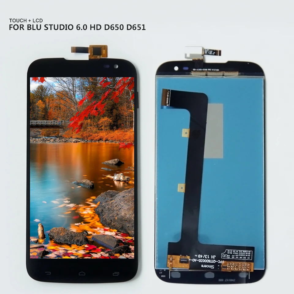 

Free Shipping For BLU Studio 6.0 HD D650 D651 Digitizer Touch Screen Lcd Display Assembly Repair Part
