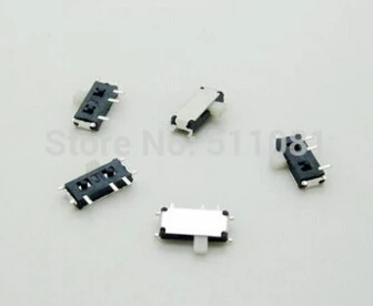 

100PCS On/Off 2 Position 1P2T SPDT Horizontal Miniature SMT SMD Slide Switch