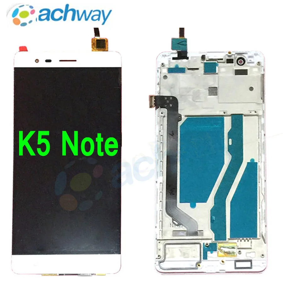 

For Lenovo K5 Note LCD Display Touch Screen Digitizer Assembly With Frame K52t38 For 5.5" Lenovo K5 Note Display Replacement