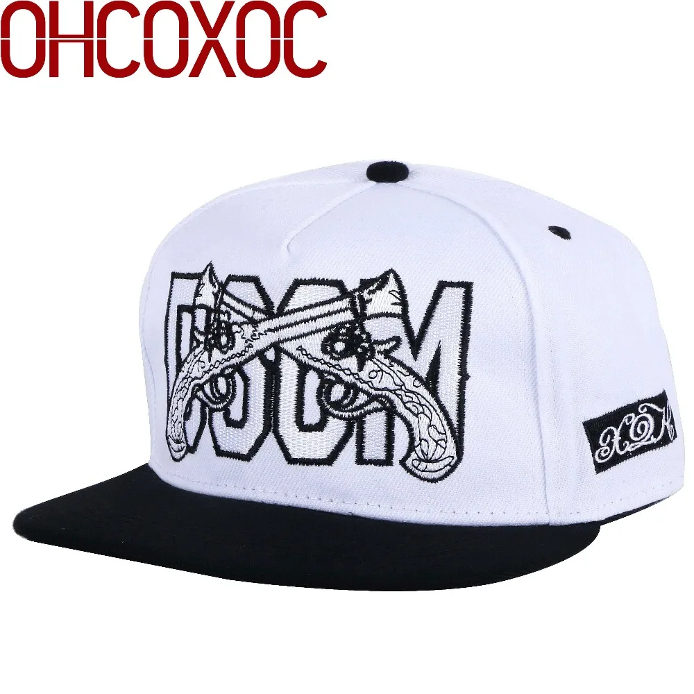 

wholesale men women sports cap hip hop snapback hat embroidery Gun pattern letter novelty outdoor active female male hiphop caps