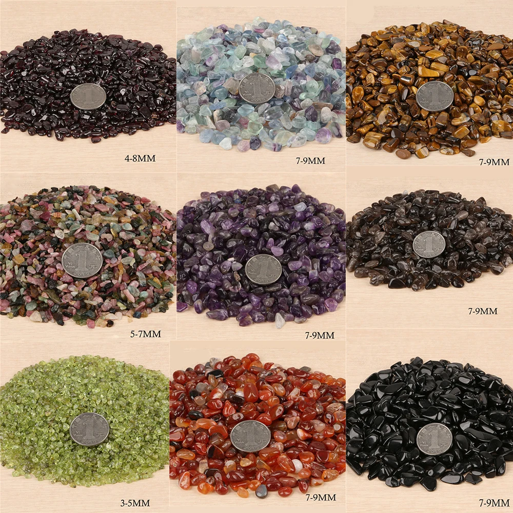 

New 100G/Bag Natural Chip Stone Irregular Shape Gravel Loose Stone Beads For DIY Stone Beads Handmade Jewelry Making(No Holes)