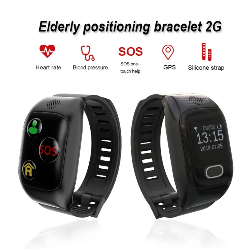 

Android SmartWatch Heart Rate monitor IP67 Waterproof GPS Trackers Clock Smart watch For Elderly Safety Anti-lost Positioning