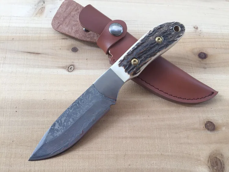 

Handmade camping hunting Utility knife damascus fixed blade knife man gift outdoor travel survival tactical knives EDC tool