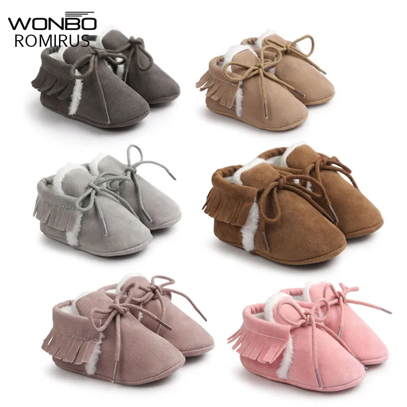 baby moccasins with fur