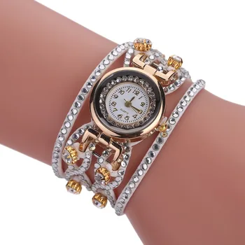 

Fashion women's fashion watch velvet diamond winding ladies bracelet quartz watch