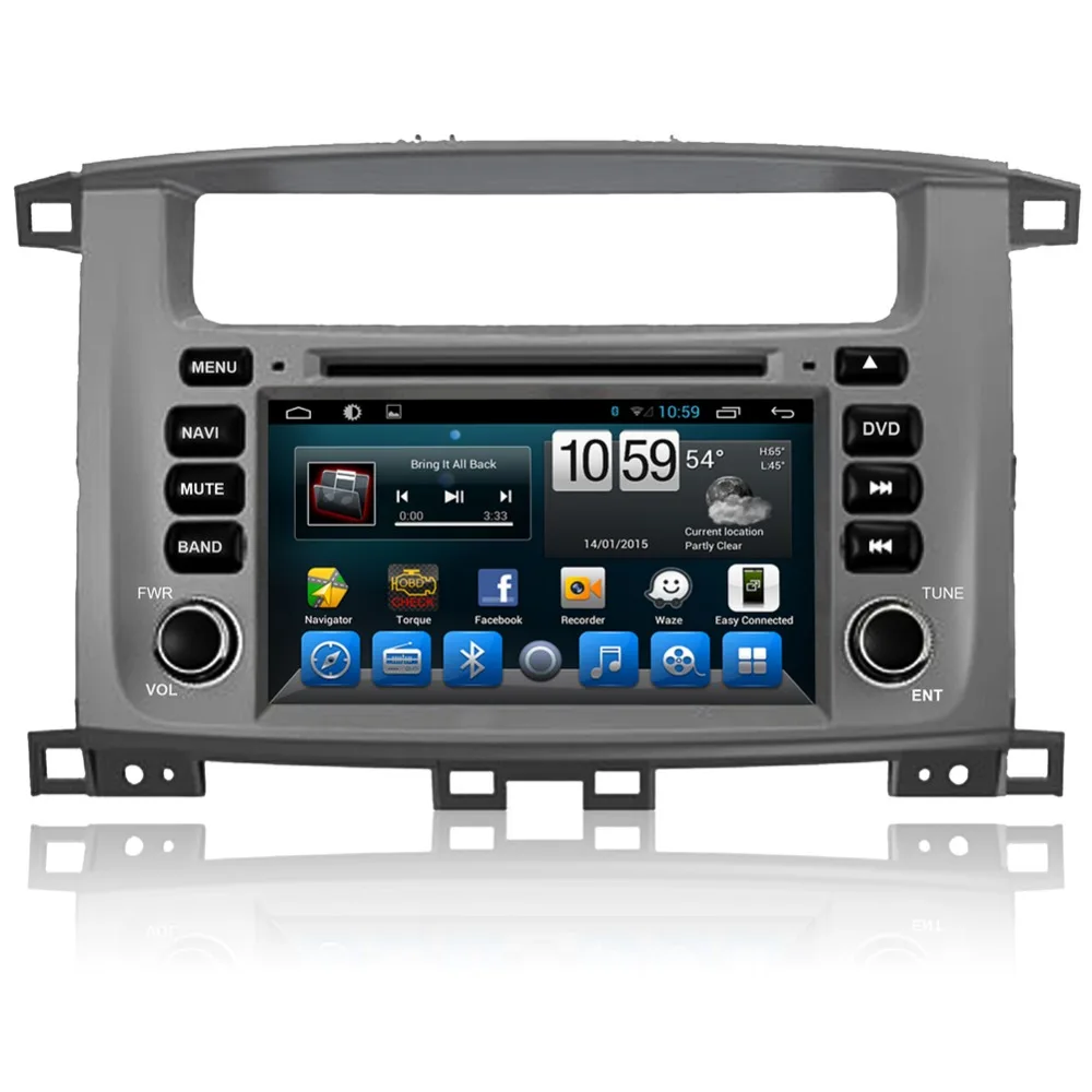 Excellent 7" HD  4 Core Android 6.0 Car DVD GPS Radio Video Stereo Navigation Player for Toyota Land Cruiser Landcruiser 100 DVR TPMS 1