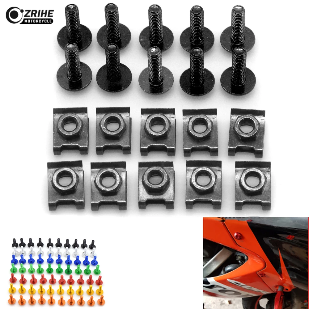 FOR suzuki hayabusa gsx1300r gsx600 DL650 V-STROM SV650 6MM CNC ALUMINUM Motorcycle Accessories Fairing body work Bolts Screws