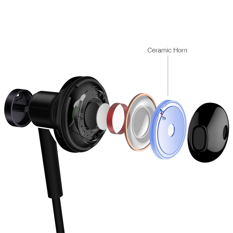 Original Xiaomi Mi Dual Units Half In Ear Earphone Mic Wire Control 3 5MM Slot For iPhone and Smartphones
