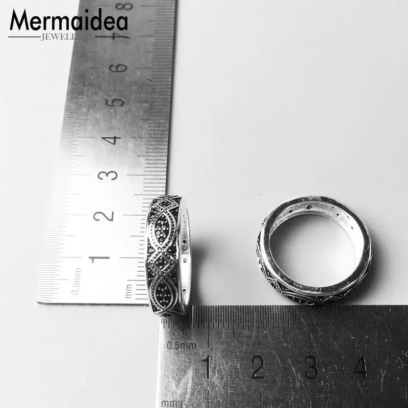 Обручальные кольца Black Love Knot с серебряным покрытием из циркония модные ювелирные