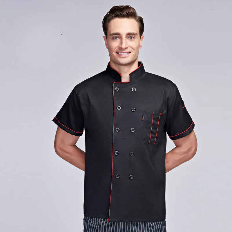 Thin Chef Uniform Summer Hotel Cook Workwear Restaurant Work Clothes
