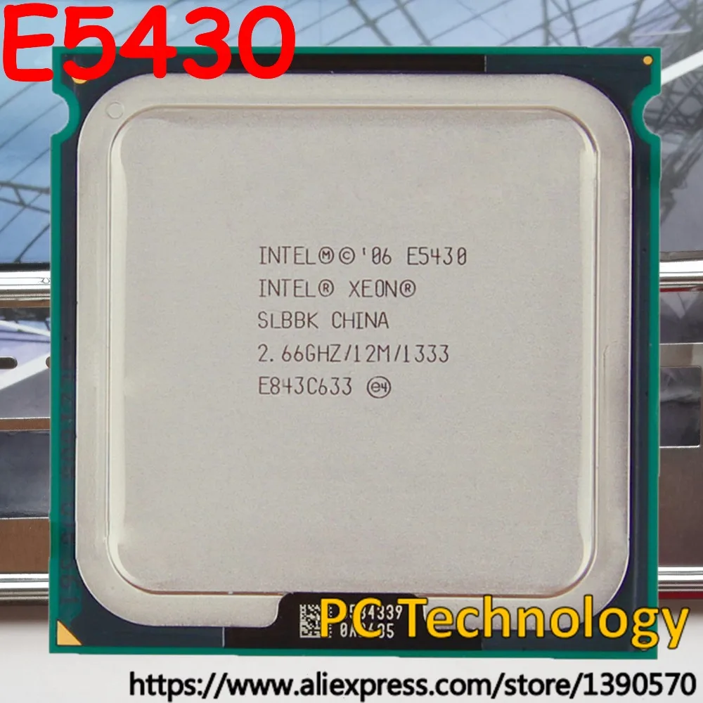 Оригинальный процессор Intel Xeon E5430 2 66 ГГц 12 МБ 1333 LGA771 четырехъядерный Бесплатная