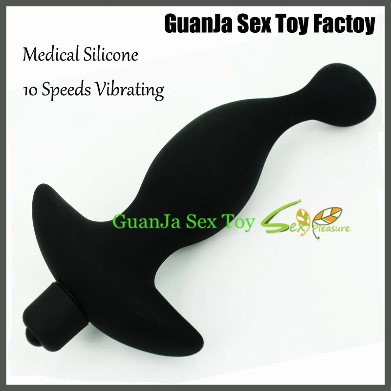 10 speeds vibrating high quality medical silicone anal plug anal ball anal butt anal sex toy