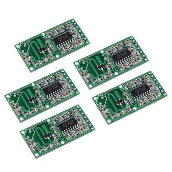 

SHGO-5PCS RCWL-0516 Microwave Radar Sensor Smart Switch Module Human Body Induction Module 5-7M Detection Distance 4-28V 100mA
