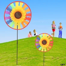 Ветряная мельница в виде подсолнечника Whirligig ветер Spinner домашний дворовый садовый Декор дети ребенок игрушка May06